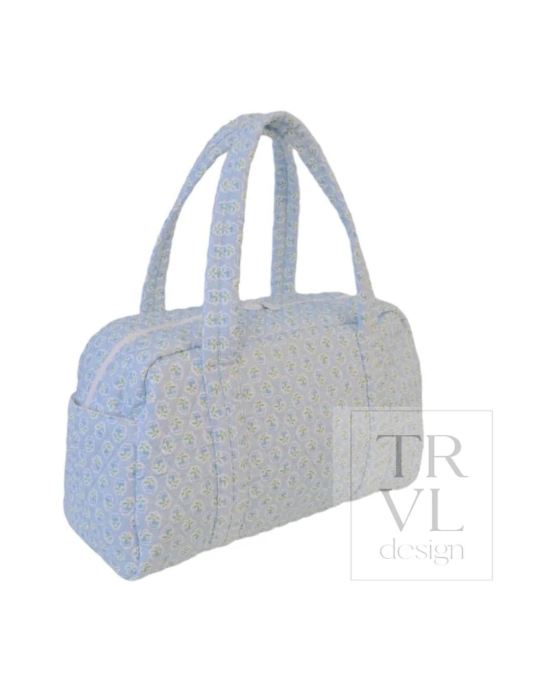 TRVL Quilted Grande Duffel Bag - Petite Fleur Blue