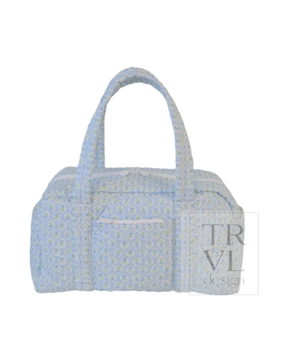 TRVL Quilted Grande Duffel Bag - Petite Fleur Blue