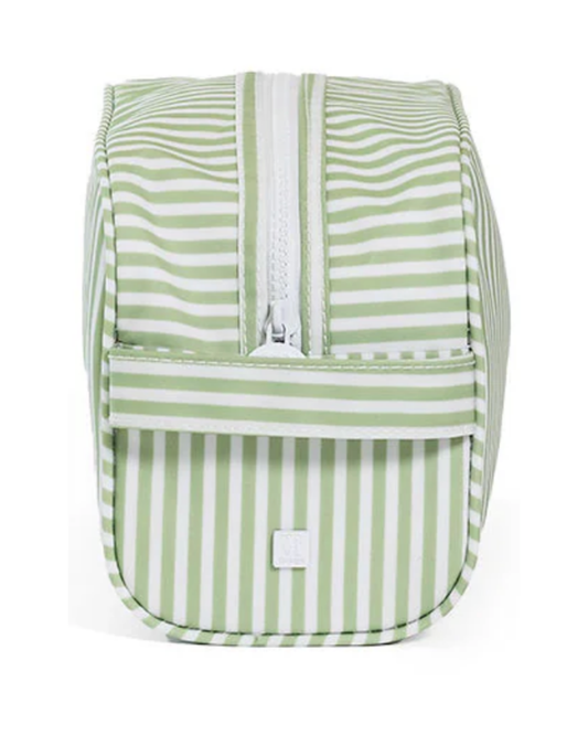 TRVL Stowaway Toiletry Bag - Pimlico Stripe Sage