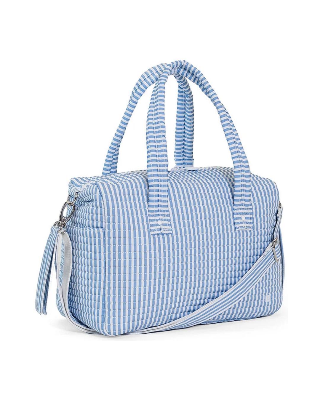 TRVL Quilted Stroller Bag Bundle - Pimlico Stripe Chambray