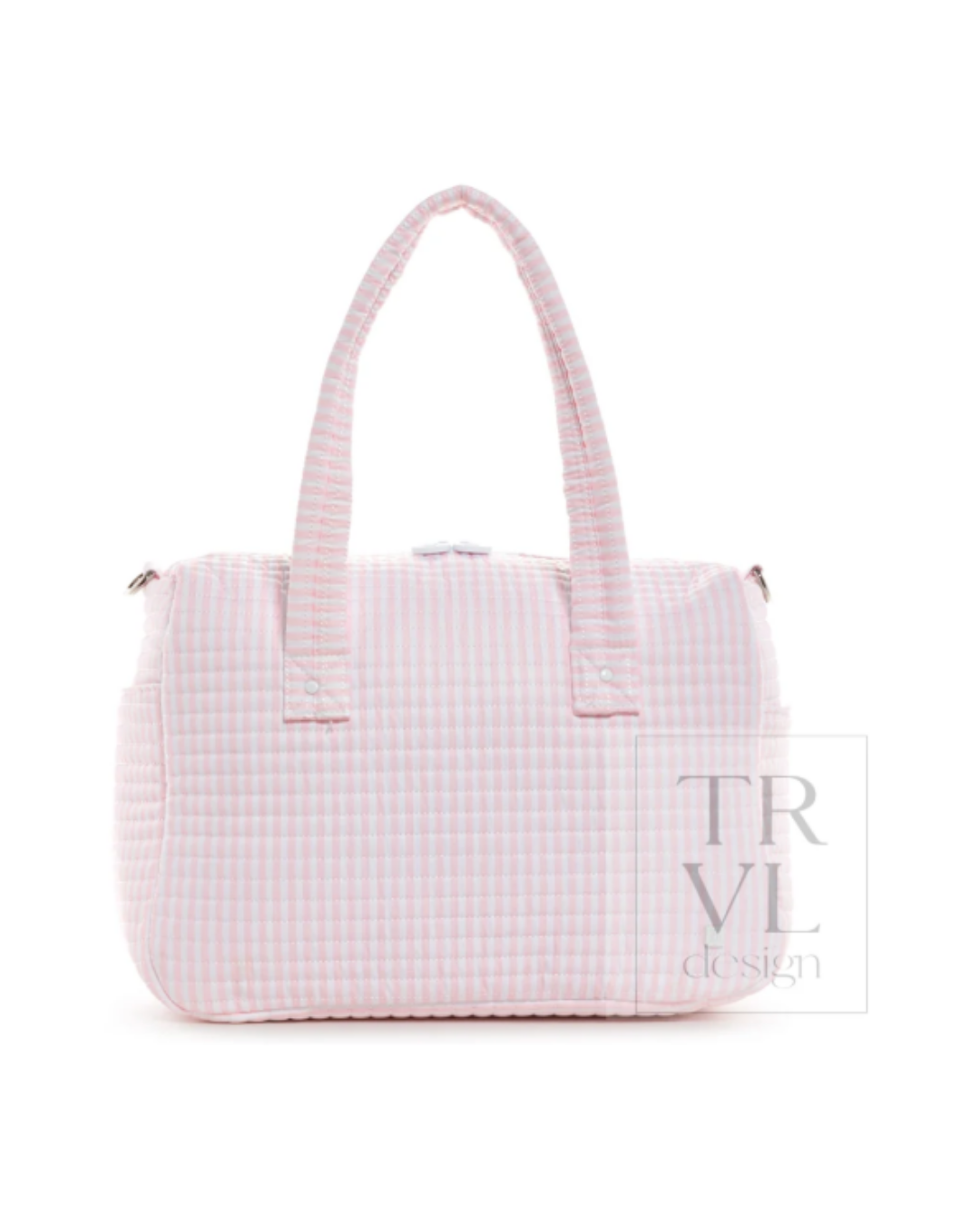 TRVL Quilted Stroller Bag Bundle - Pimlico Stripe Pink