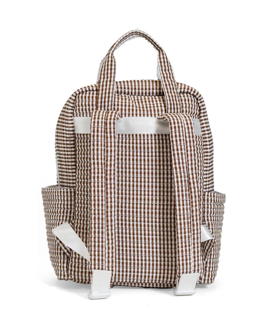 TRVL Quilted All You Need Diaper Bag - Gingham Coco
