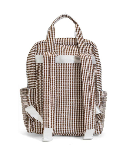 TRVL Quilted All You Need Diaper Bag - Gingham Coco