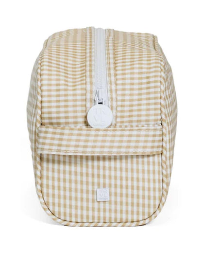 TRVL Stowaway Toiletry Bag - Gingham Khaki