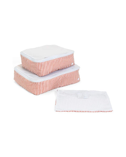 TRVL Mini Squad Packing Cubes - Pimlico Stripe Rust
