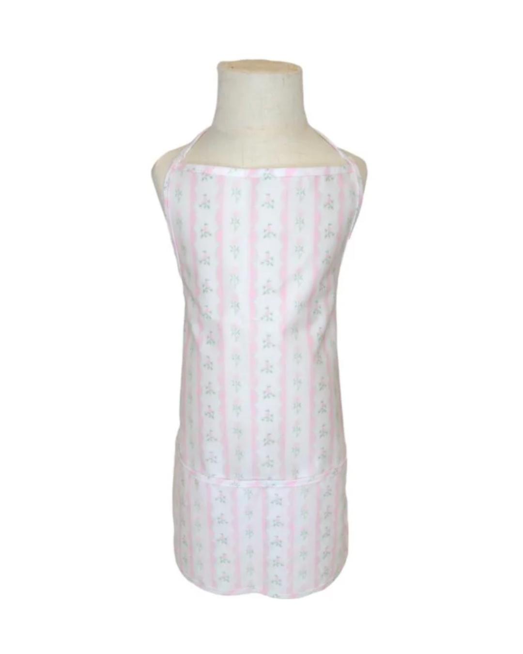 TRVL Apron - Ribbon Floral Pink