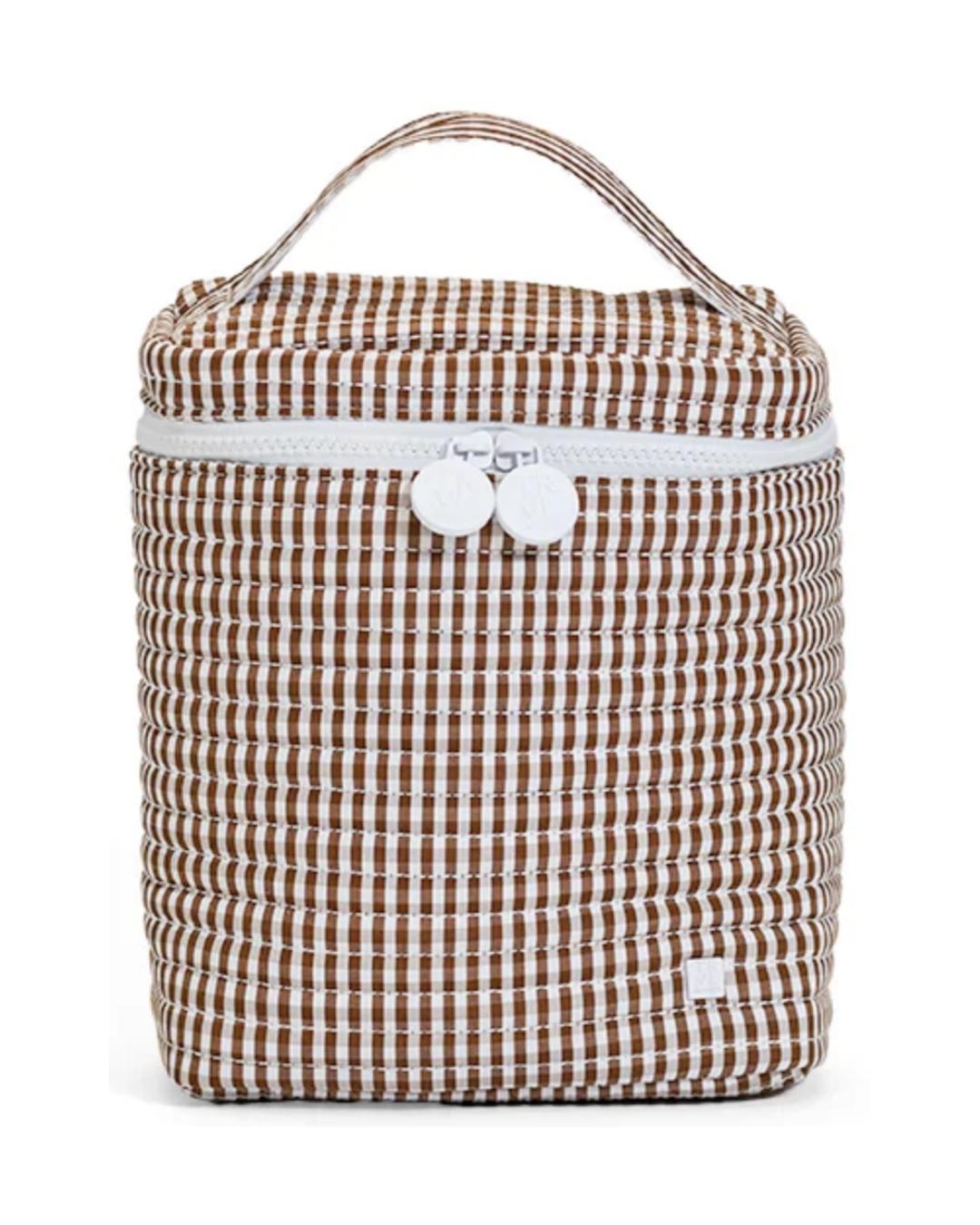 TRVL Quilted Go Go Insulated Lunch Bag - Gingham Coco