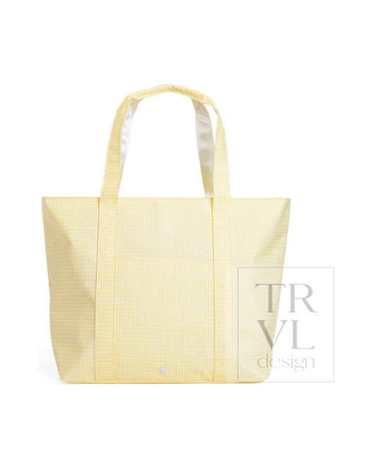 TRVL Jumbo Tote - Gingham Buttercup