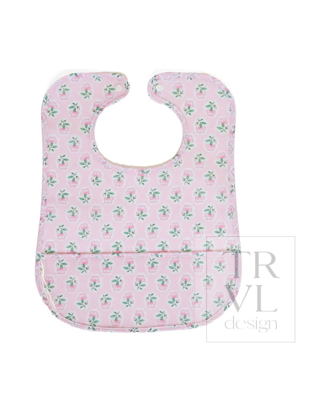 TRVL Clean Up Bib - Petite Fleur Pink