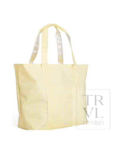 TRVL Jumbo Tote - Gingham Buttercup