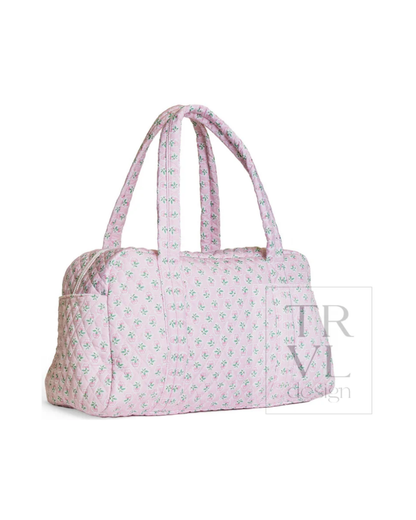 TRVL Quilted Grande Duffel Bag - Petite Fleur Pink
