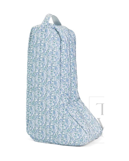 TRVL Quilted Boot Bag in Hamptons Floral, quilted boot and shoe bag