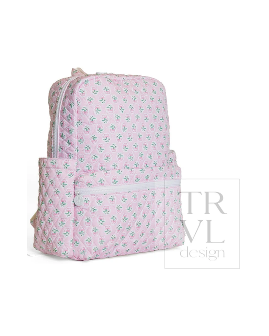 TRVL Quilted XL Backpacker - Petite Fleur Pink