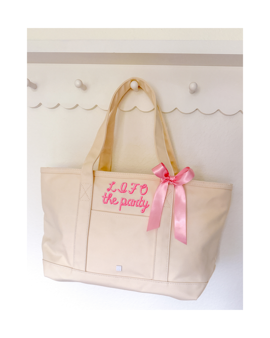 TRVL Medium Tote - Coated Canvas Natural