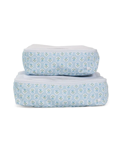 TRVL Mini Squad Packing Cubes - Petite Fleur Blue