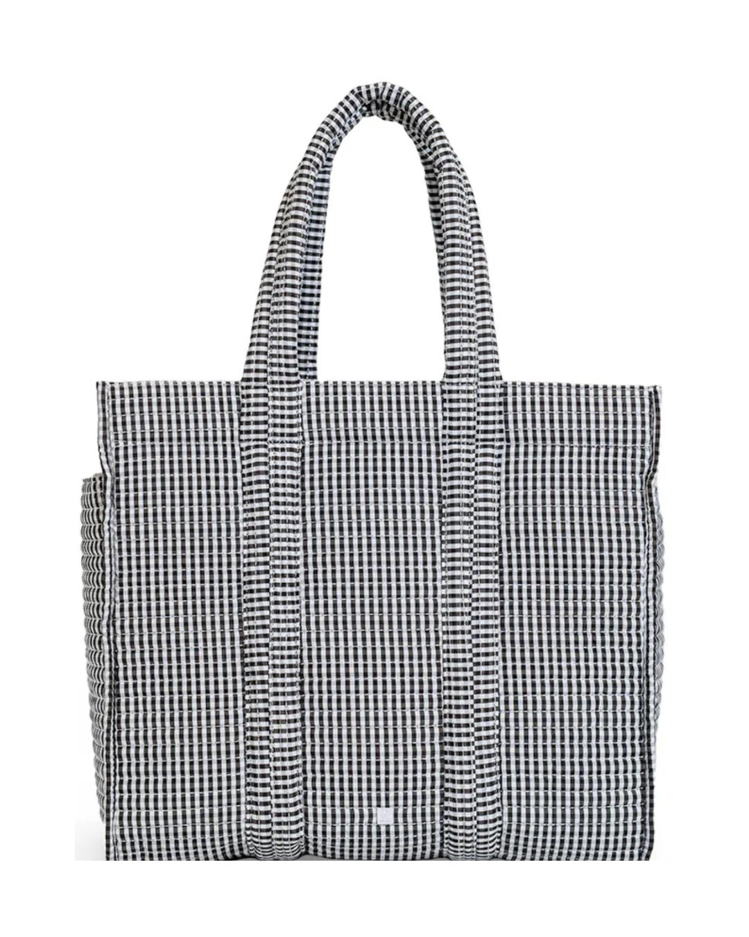 TRVL Quilted Go Go Tote - Gingham Black