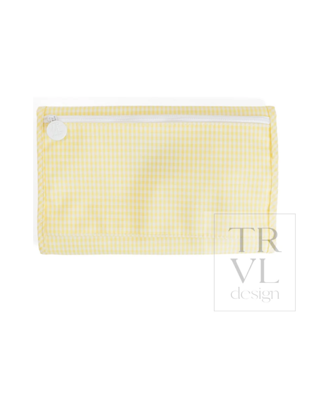 TRVL Game Changer Pad in Gingham Buttercup, portable changing pad