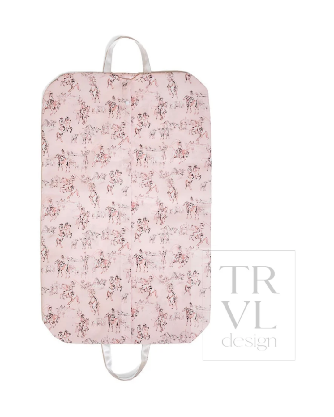 TRVL Garment Bag in Cowgirl Toile, western print garment bag