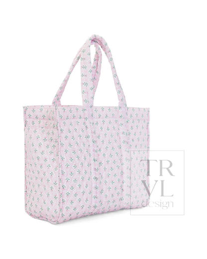 TRVL Quilted Go Go Tote - Petite Fleur Pink