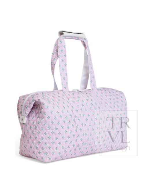 TRVL Quilted Top Zip Weekender - Petite Fleur Pink