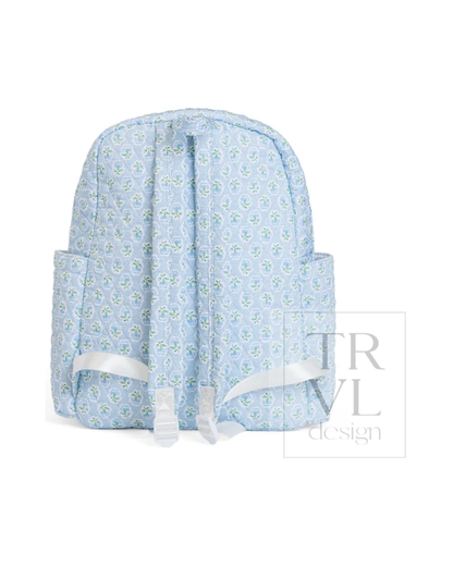 TRVL Quilted XL Backpacker - Petite Fleur Blue