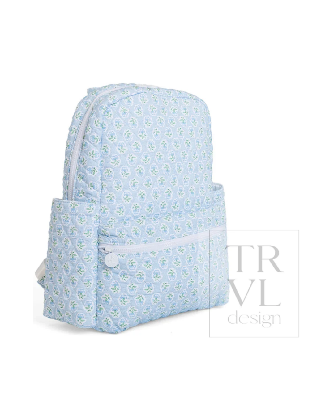 TRVL Quilted XL Backpacker - Petite Fleur Blue