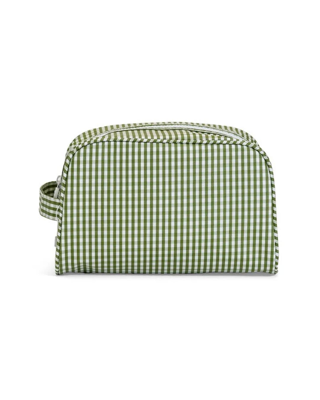 TRVL Stowaway Toiletry Bag - Gingham Moss
