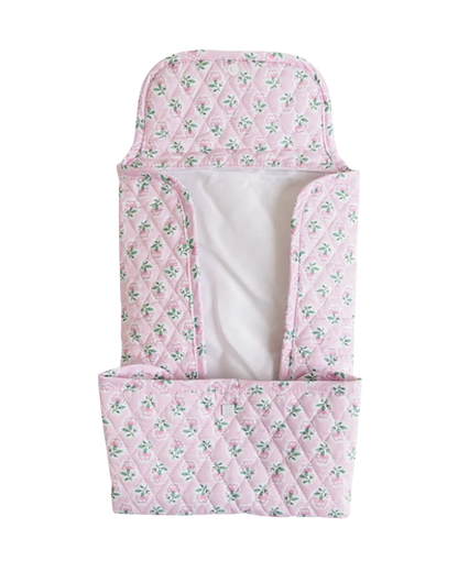TRVL Quilted Changing Mat - Petite Fleur Pink