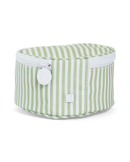 TRVL Jewel Round Case - Pimlico Stripe Sage