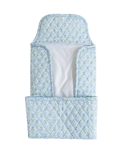TRVL Quilted Changing Mat - Petite Fleur Blue