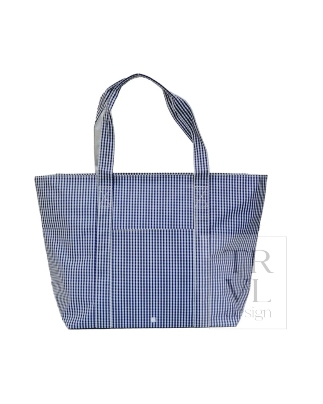 TRVL Jumbo Tote - Gingham Navy