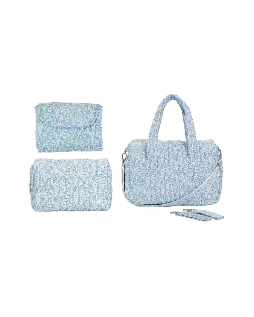 TRVL Quilted Stroller Bag Bundle - Hamptons Floral