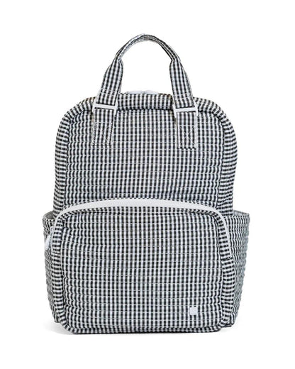 TRVL Quilted All You Need Diaper Bag - Gingham Black