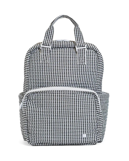 TRVL Quilted All You Need Diaper Bag - Gingham Black