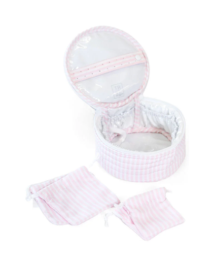 TRVL Quilted Jewel Round - Pimlico Stripe Pink