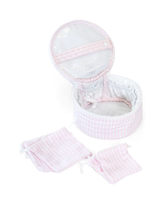 TRVL Quilted Jewel Round - Pimlico Stripe Pink