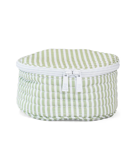 TRVL Quilted Jewel Round - Pimlico Stripe Sage