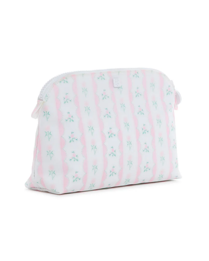 TRVL Goodie Cosmetic Bag - Ribbon Floral Pink