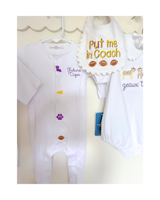 Magnolia Baby - My First LSU Game Day Pima Cotton Baby Footie
