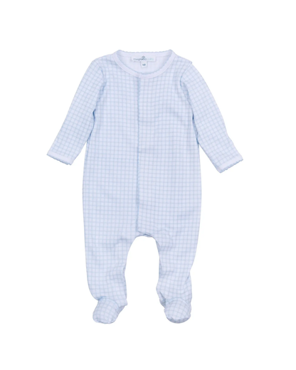 Peek-A-Boo Wishes Zip Footie - Light Blue