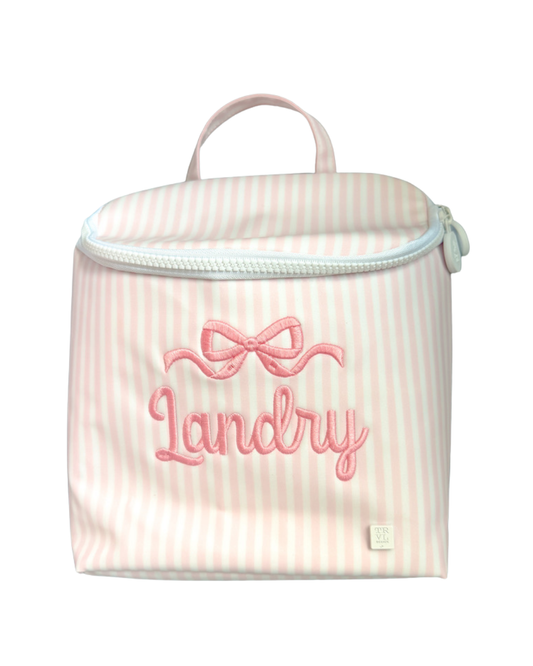 TRVL Take Away Insulated Lunch Bag - Pimlico Stripe Pink