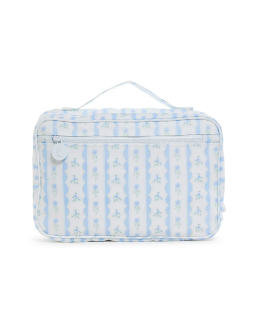 TRVL Bundle Up Hanging Toiletry Bag - Ribbon Floral Blue