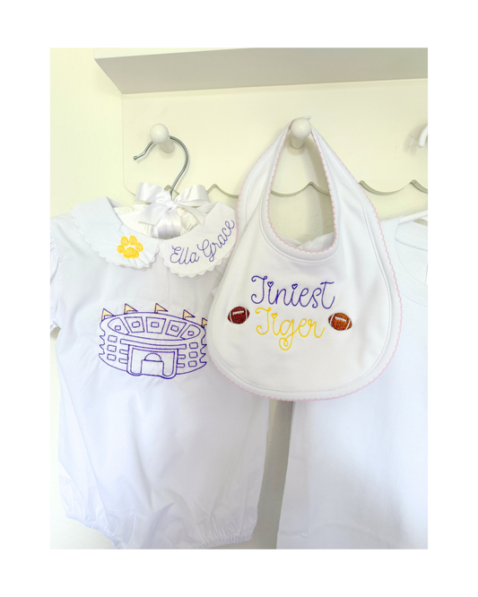LSU Game Day Tiniest Tiger Bib
