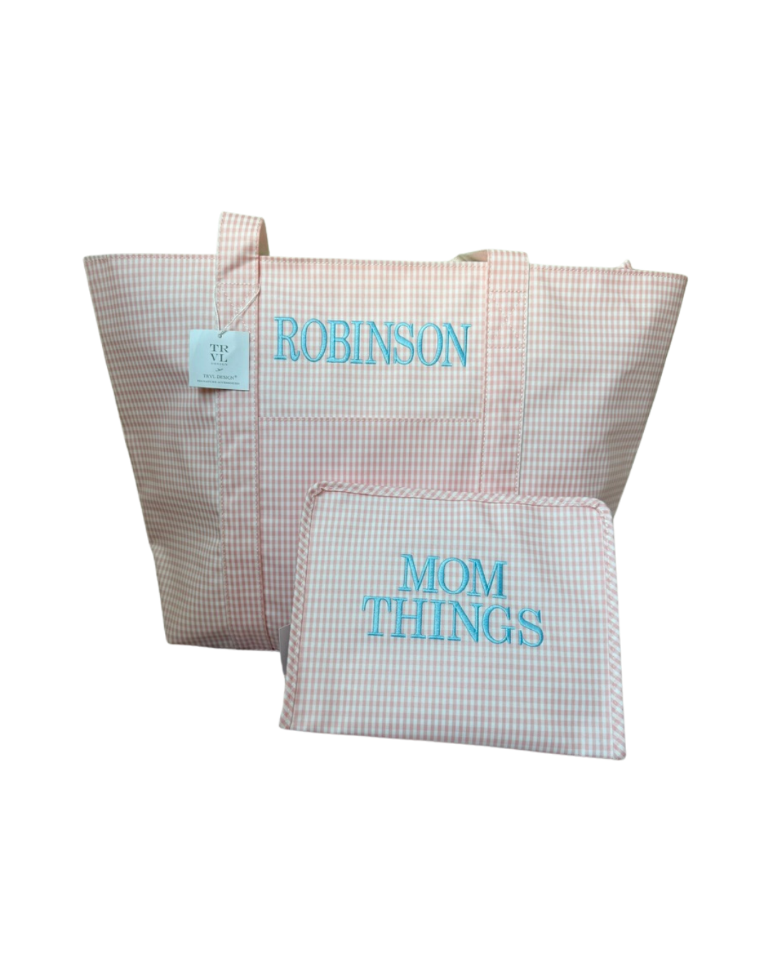 TRVL Jumbo Tote - Gingham Taffy