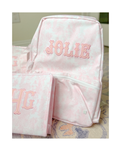 TRVL Backpacker - Bunny Toile Pink