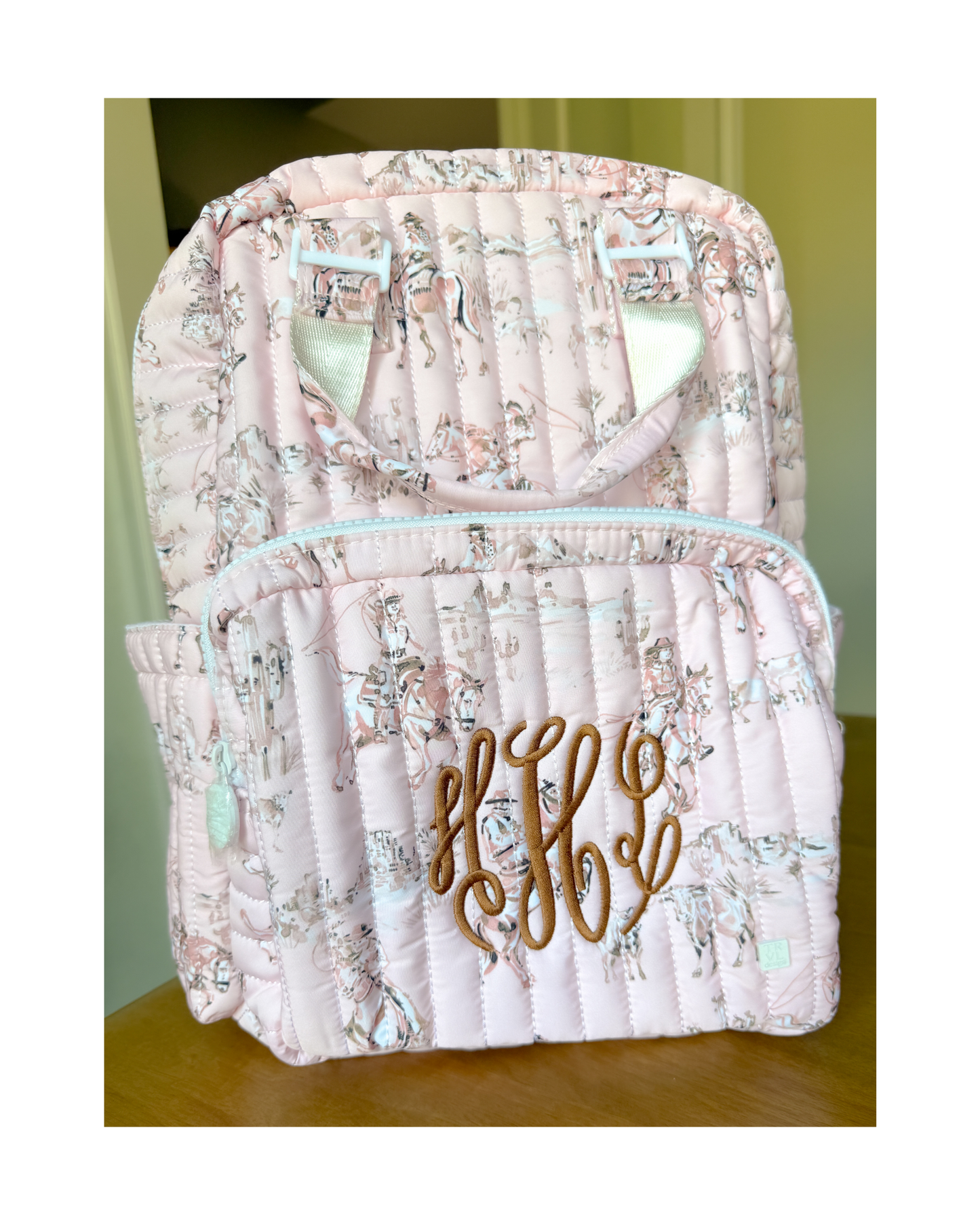 TRVL Quilted All You Need Diaper Bag - Cowgirl Toile
