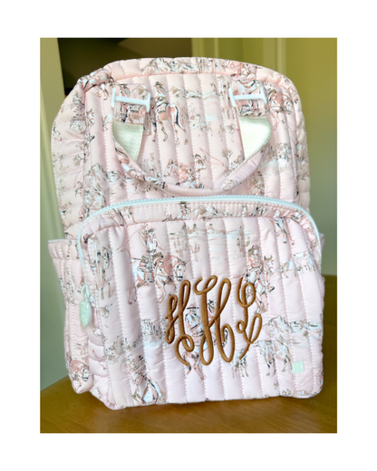 TRVL Quilted All You Need Diaper Bag - Cowgirl Toile