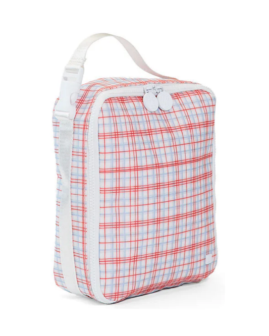 TRVL Insulated Lunch Bag - Classic Plaid Red
