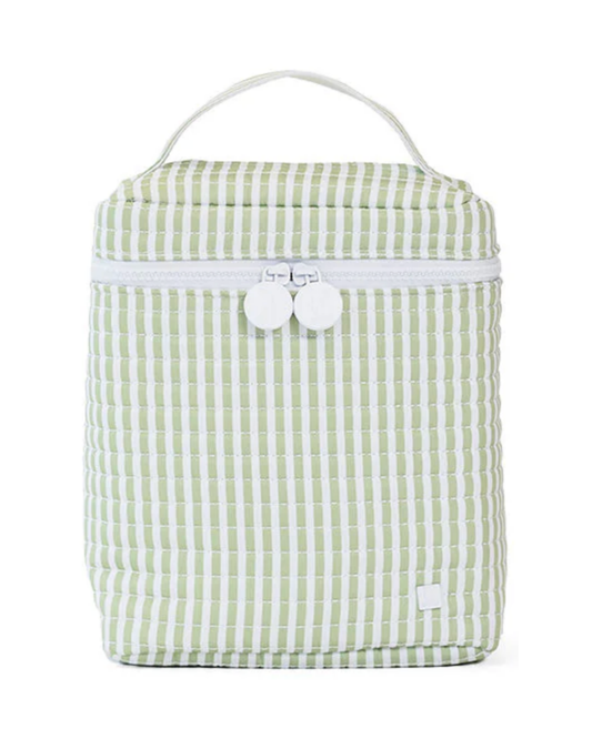 TRVL Quilted Go Go Insulated Lunch Bag - Pimlico Stripe Sage