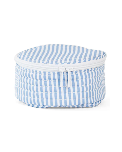 TRVL Quilted Jewel Round - Pimlico Stripe Chambray